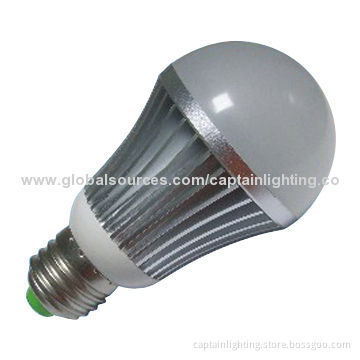 Warm White LED Globe Bulb, Aluminum Housing, 90 to 260V AC Power Supply